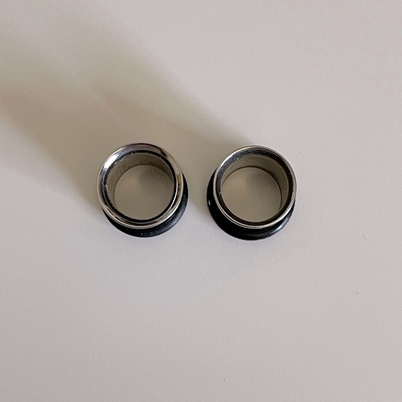 Surgical steel tunnels drawings single flare size 00 body jewelry - Picture 1 of 2